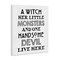 Quirky Halloween Family Quote Striped Typography Phrase Canvas Art